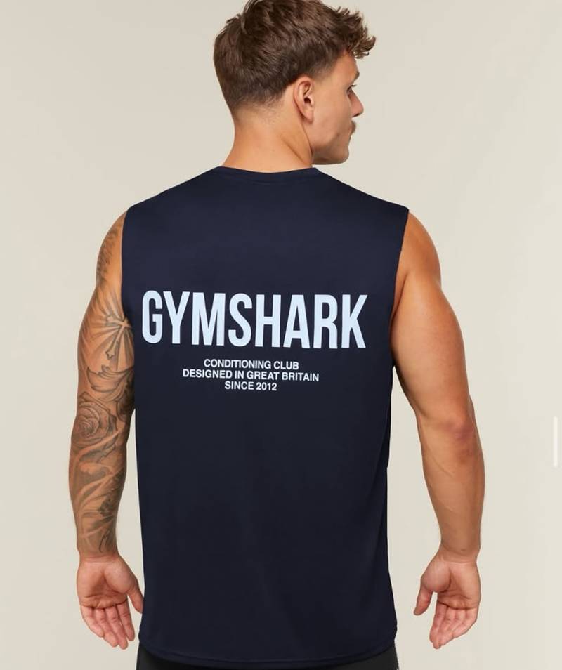 Conditioning Club Tank Oversize Heavy Blue Gymshark