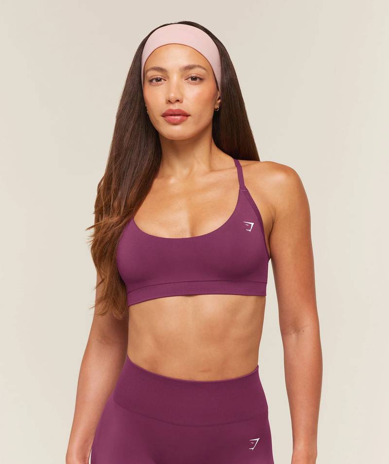 Everyday Seamless Racerback Sports Bra Strength Pink Gymshark
