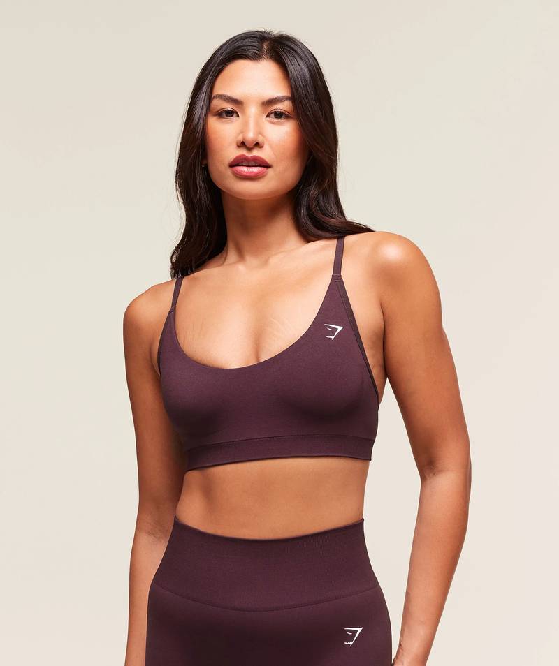 Everyday Seamless Racerback Sports Bra Purple Gymshark