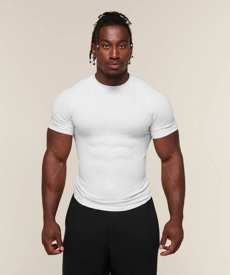 Cotton Seamless T-Shirt White Gymshark