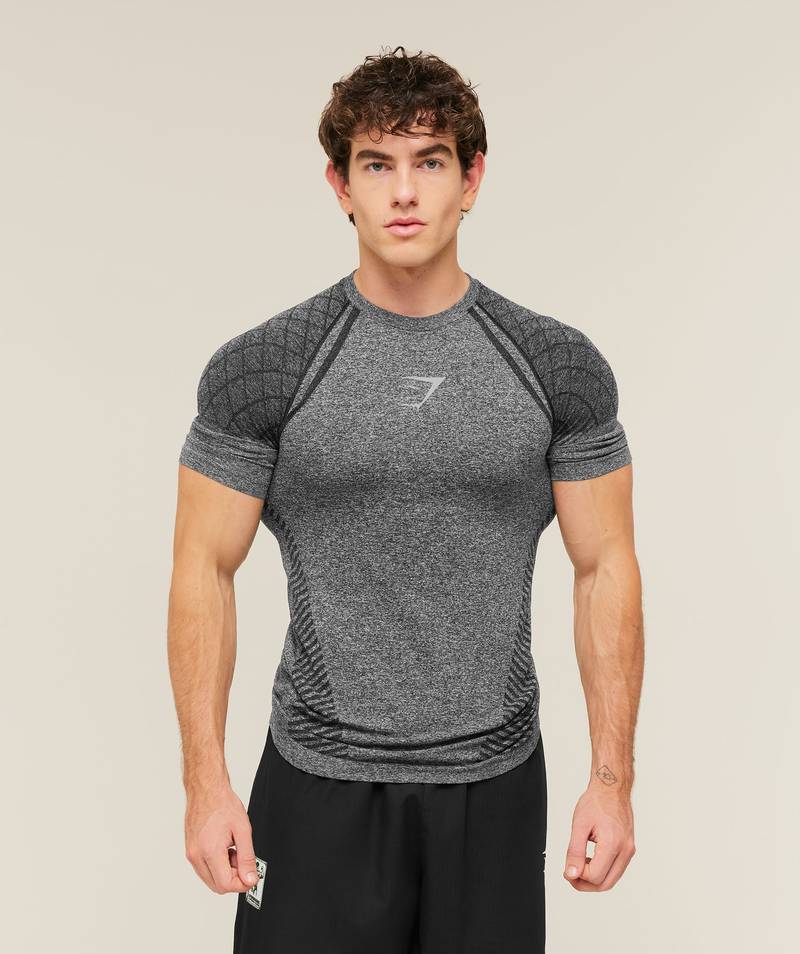 Devant Seamless T-Shirt Black Gymshark