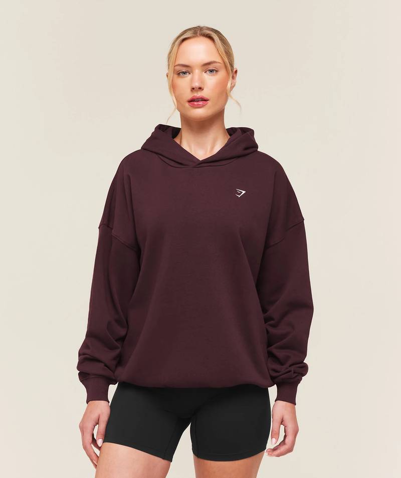 Training Oversized Fleece Hoodie Cherry Purple Gymshark