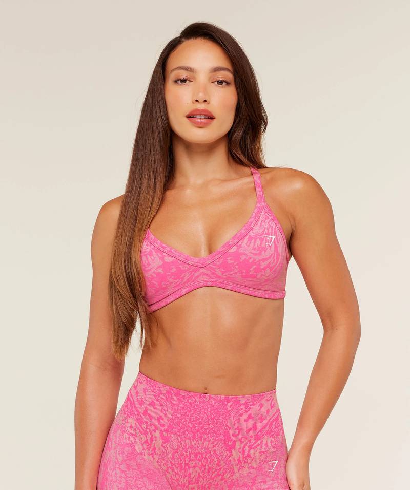 Adapt Animal Sports Bra Electric Pink Gymshark