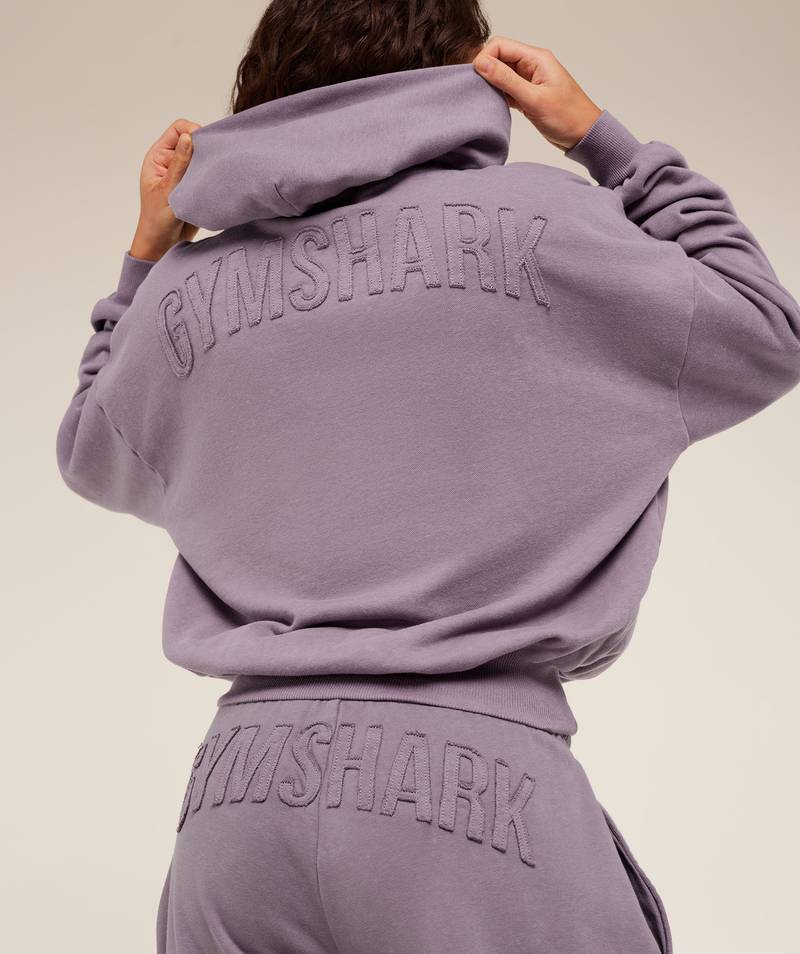 Power Washed Oversized Hoodie Dusk Purple Gymshark