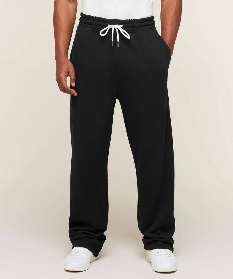 Campus Crest Wide Leg Joggers Black Gymshark