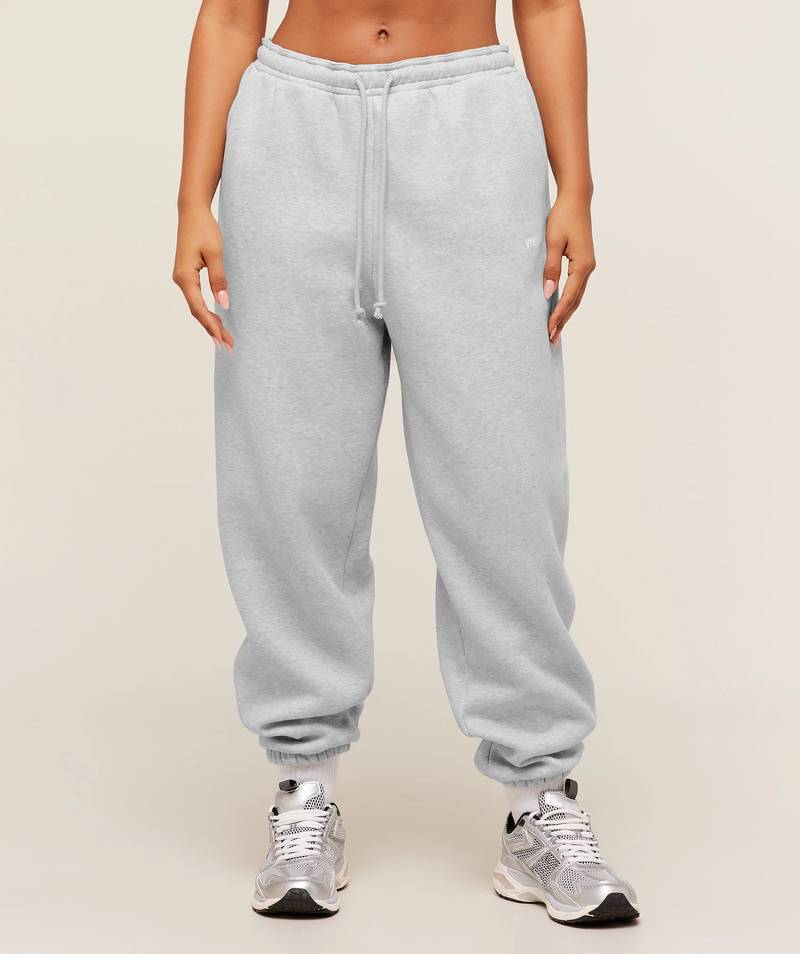Cosy Luxe Cuffed Joggers Soft Grey Marl Gymshark