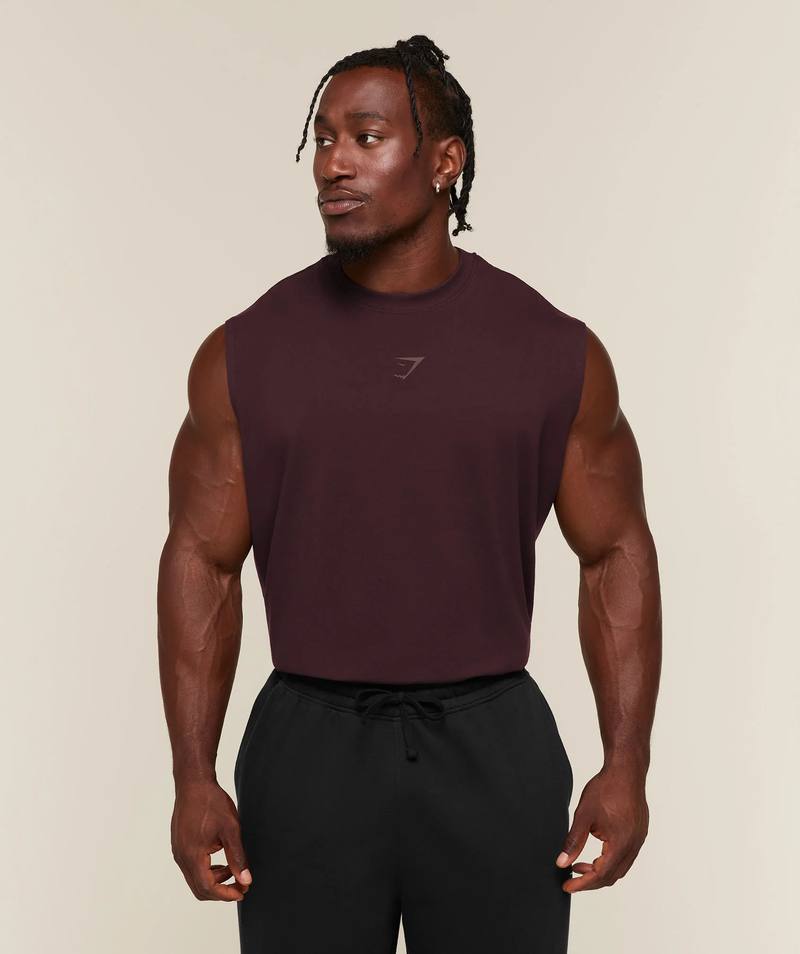 Power Cut off Tank Cherry Purple Gymshark