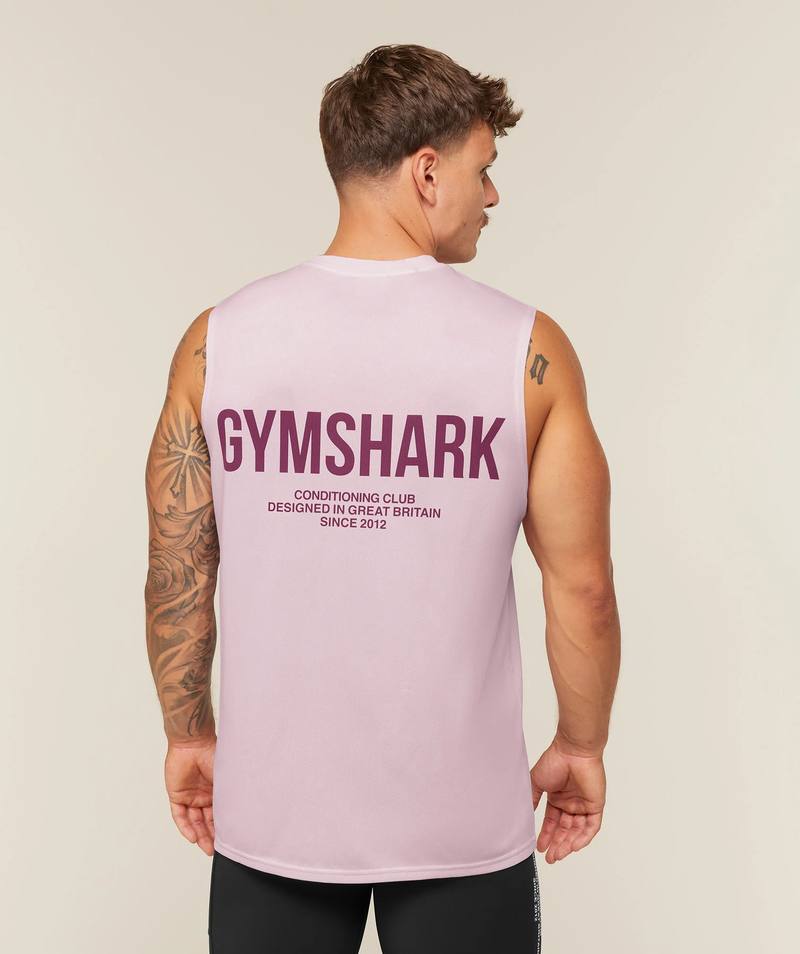 Conditioning Club Washed Oversize Tank Haze Pink / Soft Brown / Wash