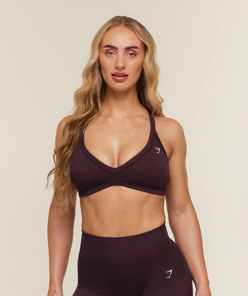 Adapt Solid Sports Bra Cherry Purple